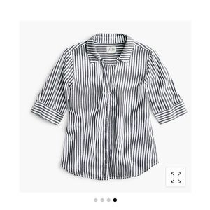 J crew short sleeve button up shirt striped.